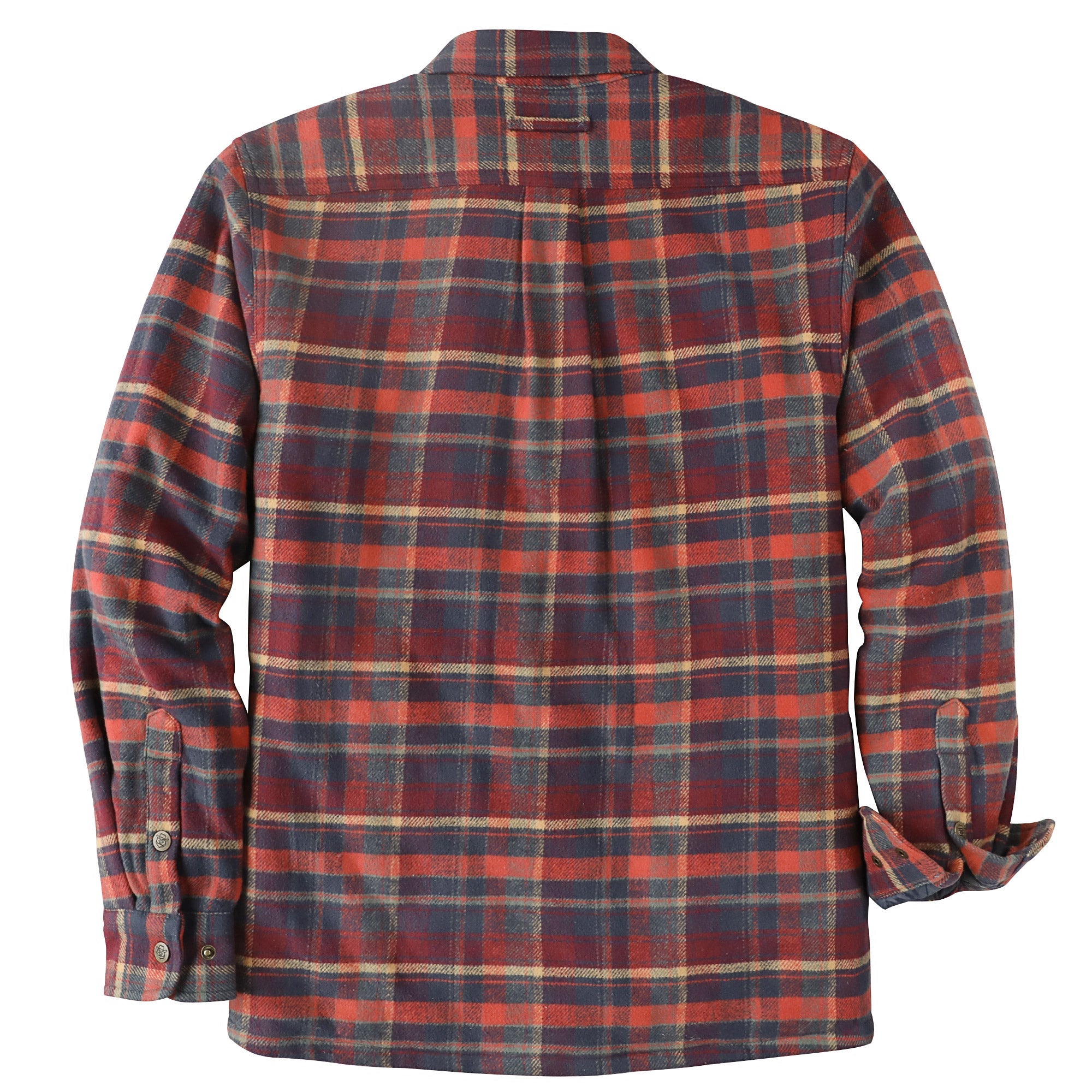 Dubinik® Men’s Overshirt Shacket – Cozy Warm-Lined Plaid Flannel, Lightweight Casual Button-Down Long Sleeve Jacket #0181010