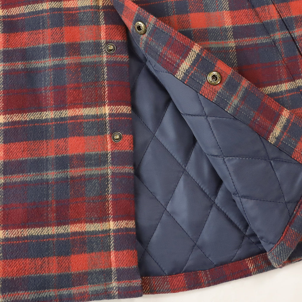 Dubinik® Men’s Overshirt Shacket – Cozy Warm-Lined Plaid Flannel, Lightweight Casual Button-Down Long Sleeve Jacket #0181010