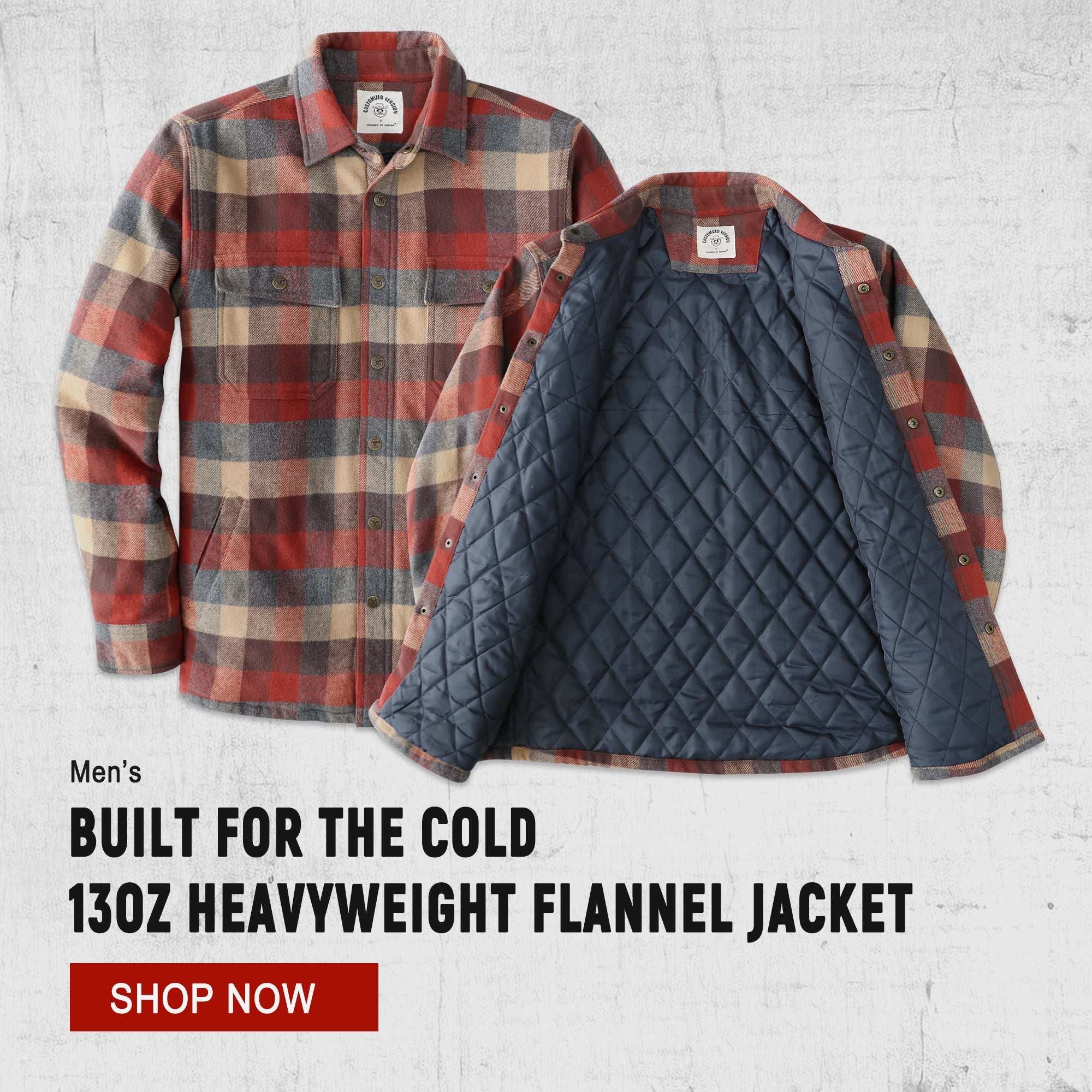 Dubinik® Men’s Overshirt Shacket – Cozy Warm-Lined Plaid Flannel, Lightweight Casual Button-Down Long Sleeve Jacket #0181011