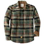 Dubinik® 13oz Ultra Heavyweight Mens Flannel Shirts Long Sleeve Casual Button Down Pocket Soft Warm Cotton Shirt#84009