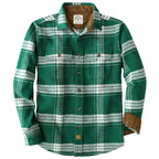 Dubinik® 13oz Ultra Heavyweight Mens Flannel Shirts Long Sleeve Casual Button Down Pocket Soft Warm Cotton Shirt#84008