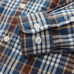 Dubinik® Mens Long Sleeve Button Down Shirts Casual Plaid Shirt with Practical Double Pockets Comfortable and Soft#0050027