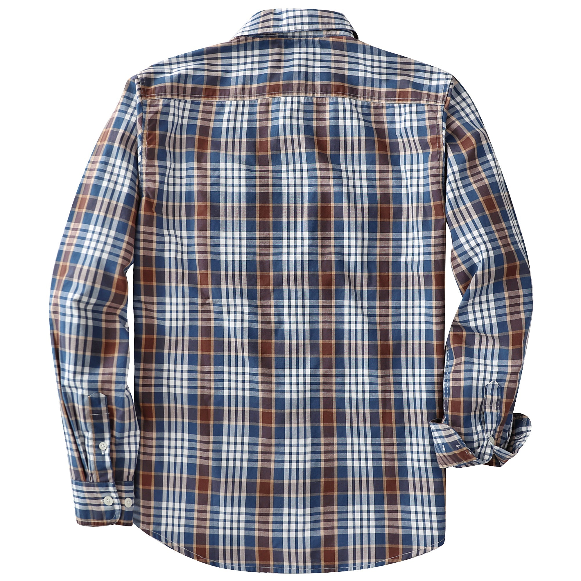 Dubinik® Mens Long Sleeve Button Down Shirts Casual Plaid Shirt with Practical Double Pockets Comfortable and Soft#0050027