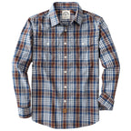 Dubinik® Mens Long Sleeve Button Down Shirts Casual Plaid Shirt with Practical Double Pockets Comfortable and Soft#0050027