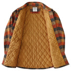 Dubinik® Mens Shacket Flannel Warm Lined Coats Lightweight Jacket Casual Plaid Flannel Shirt For Men Long Sleeve Button Down#0182011