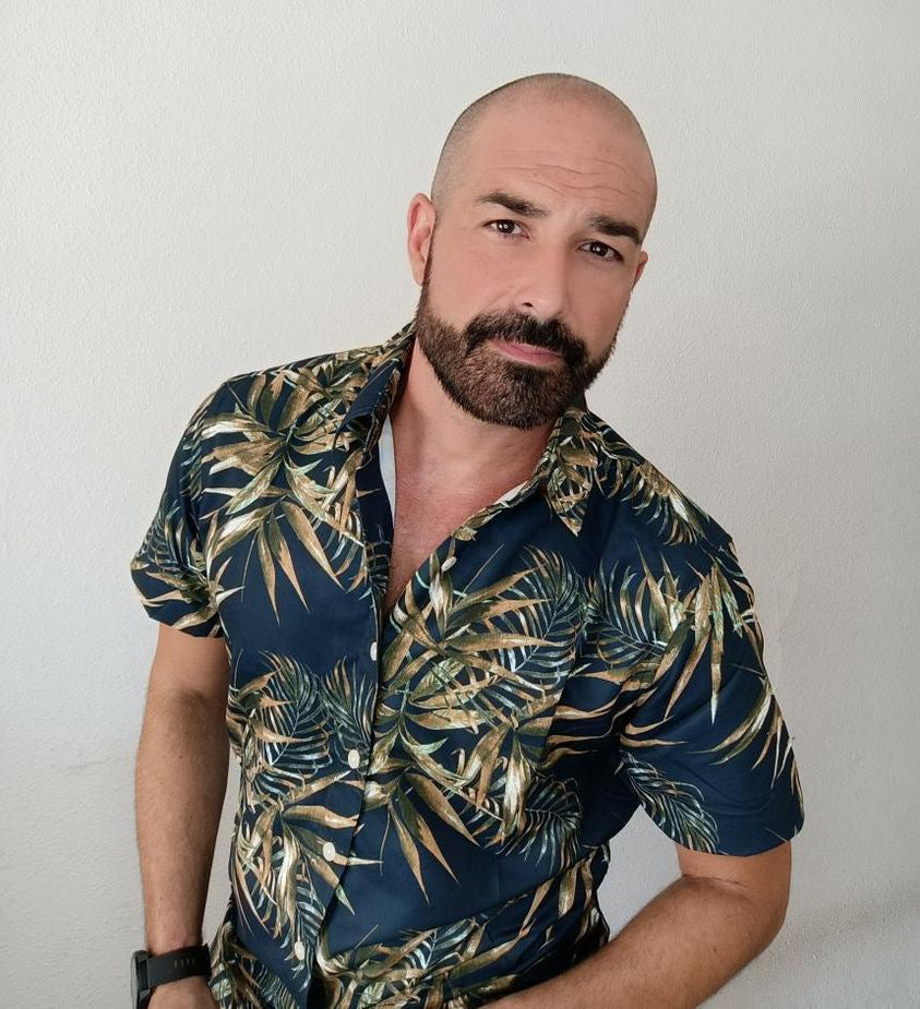 Hawaiian Shirt for Men Aloha Tropical Short Sleeve Button Down Print Beach Shirts #2610