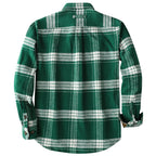 Dubinik® 13oz Ultra Heavyweight Mens Flannel Shirts Long Sleeve Casual Button Down Pocket Soft Warm Cotton Shirt#84008