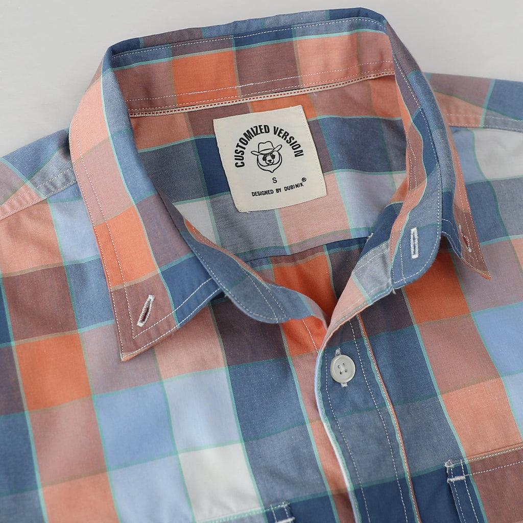 Dubinik® Mens Long Sleeve Button Down Shirts Casual Plaid Shirt with Practical Double Pockets Comfortable and Soft#0050020