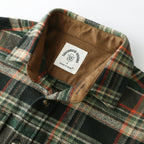 Dubinik® 13oz Ultra Heavyweight Mens Flannel Shirts Long Sleeve Casual Button Down Pocket Soft Warm Cotton Shirt#84009