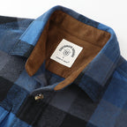 Dubinik® 13oz Ultra Heavyweight Mens Flannel Shirts Long Sleeve Casual Button Down Pocket Soft Warm Cotton Shirt#84010