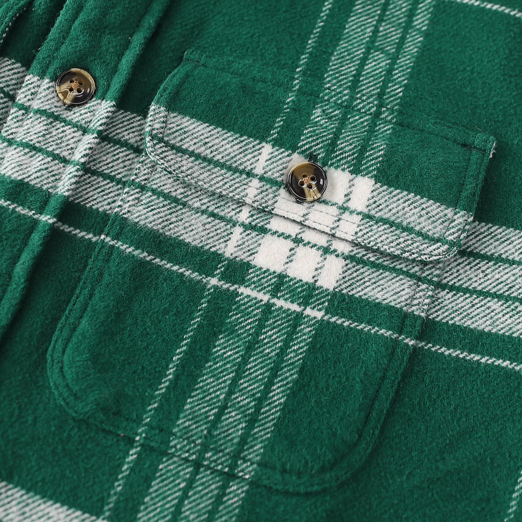 Dubinik® 13oz Ultra Heavyweight Mens Flannel Shirts Long Sleeve Casual Button Down Pocket Soft Warm Cotton Shirt#84008