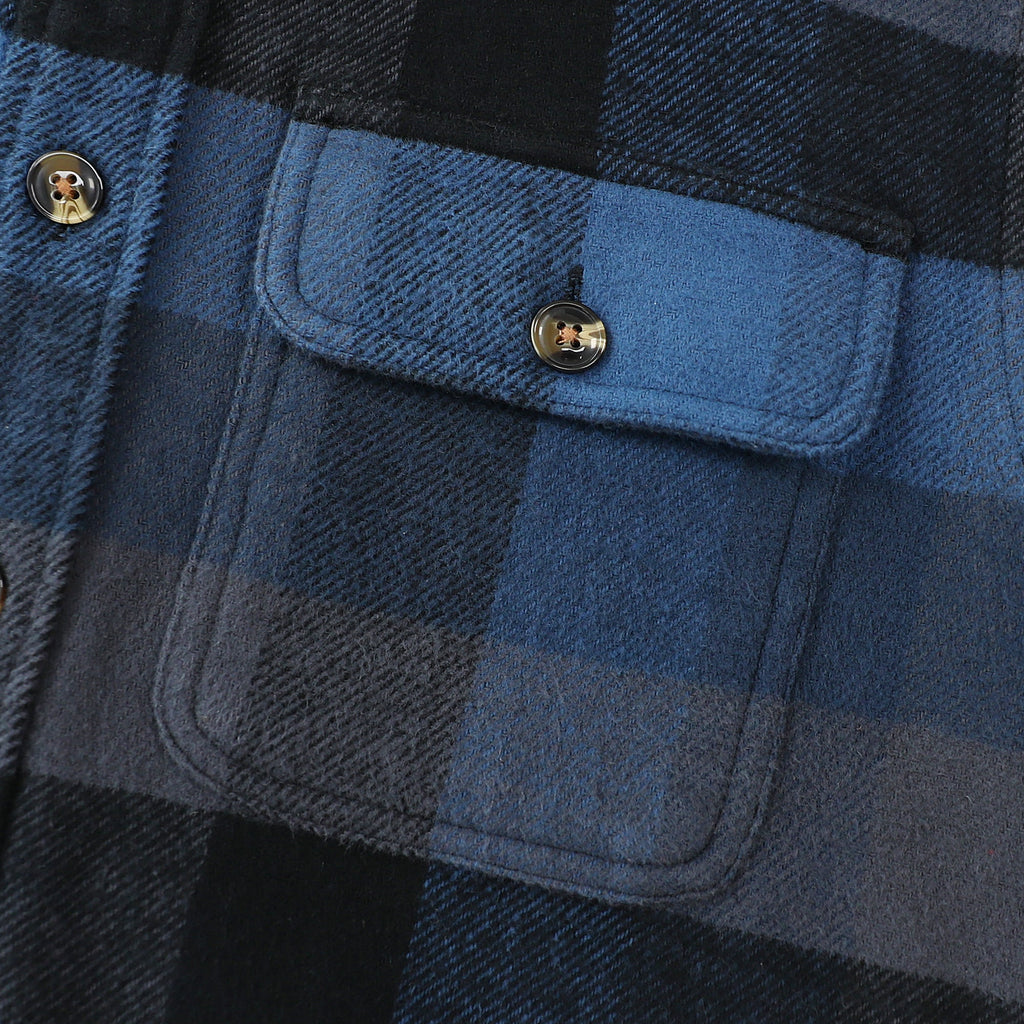 Dubinik® 13oz Ultra Heavyweight Mens Flannel Shirts Long Sleeve Casual Button Down Pocket Soft Warm Cotton Shirt#84010