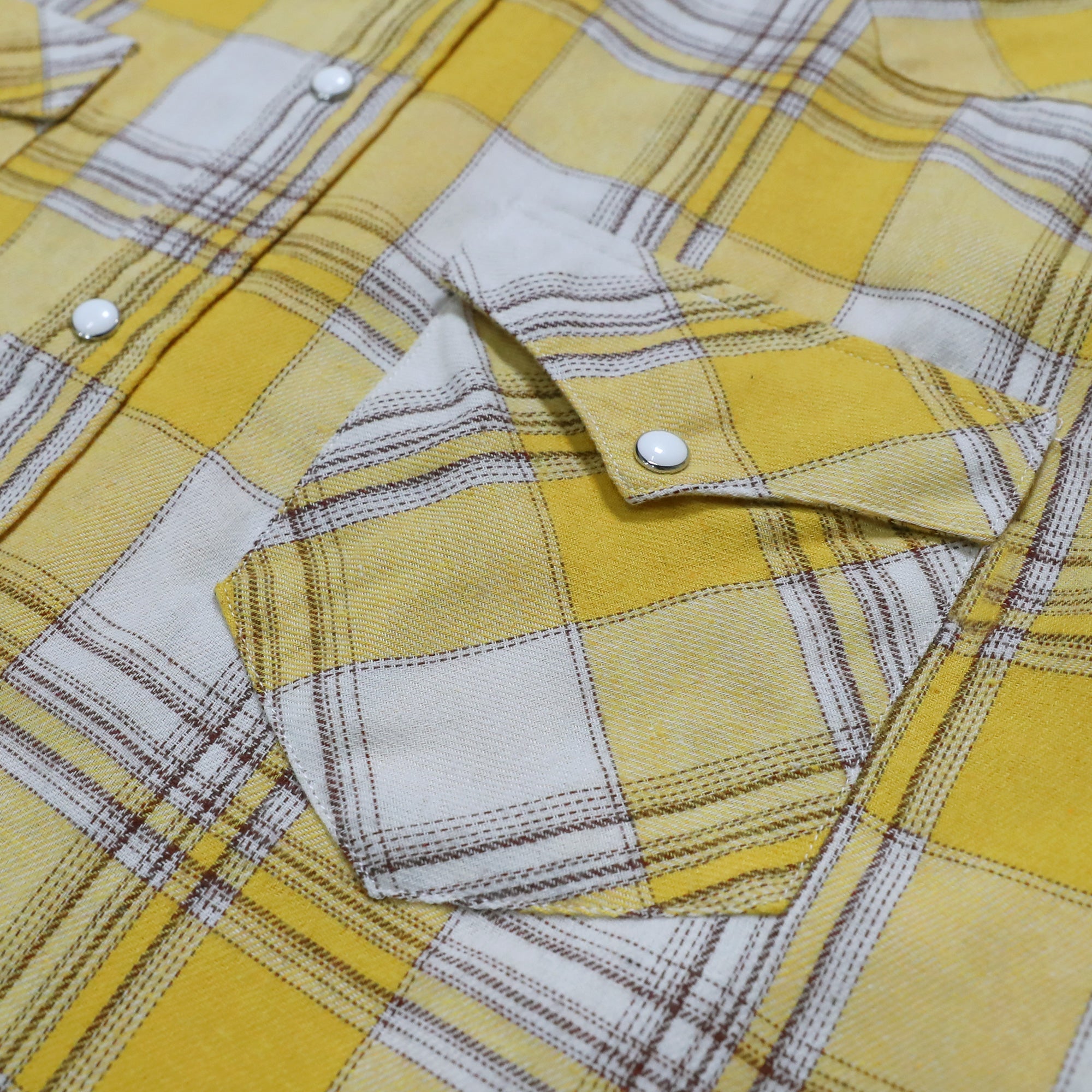 Mens Flannel Long Sleeve Pearl Snap Buttons Western Cowboy Vintage Casual Shirts #2811