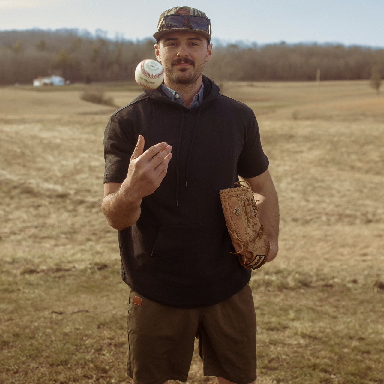 Men's Hoodies short-sleeved hooded sweatshirt #0601