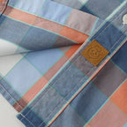 Dubinik® Mens Long Sleeve Button Down Shirts Casual Plaid Shirt with Practical Double Pockets Comfortable and Soft#0050020