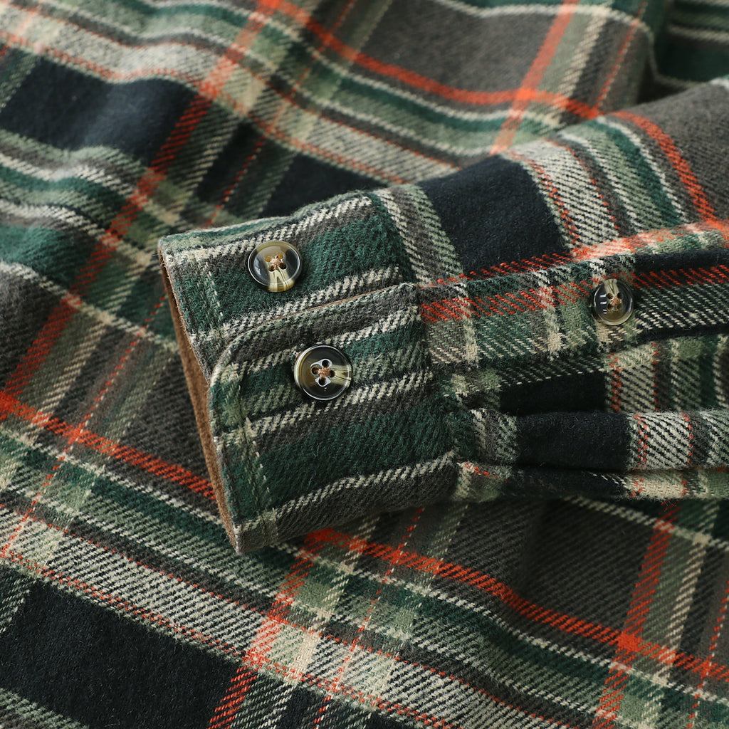 Dubinik® 13oz Ultra Heavyweight Mens Flannel Shirts Long Sleeve Casual Button Down Pocket Soft Warm Cotton Shirt#84009