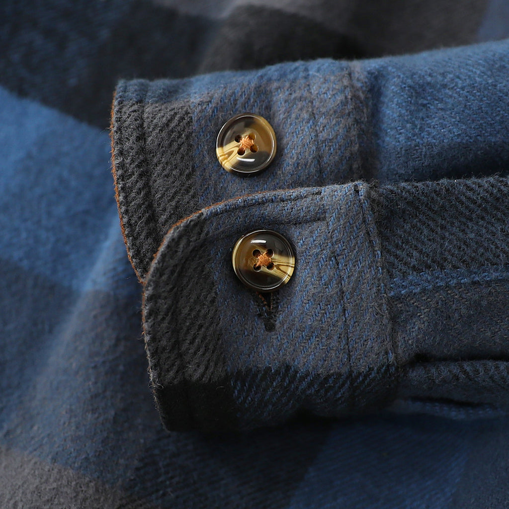 Dubinik® 13oz Ultra Heavyweight Mens Flannel Shirts Long Sleeve Casual Button Down Pocket Soft Warm Cotton Shirt#84010