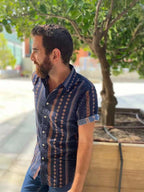 Hawaiian Shirt for Men Aloha Tropical Short Sleeve Button Down Print Beach Shirts #2614