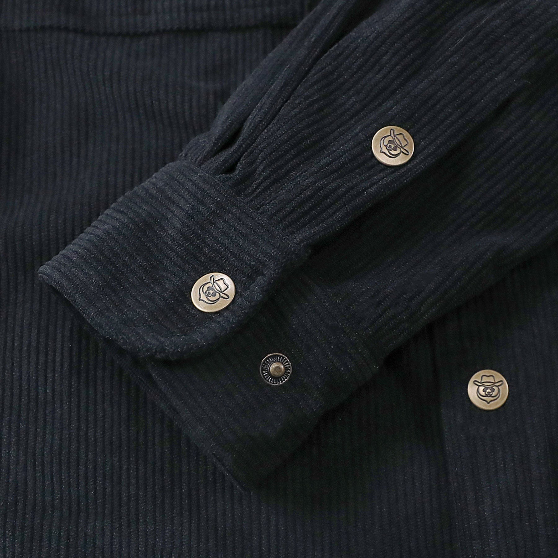 Dubinik® Corduroy Shirt Men Black Solid Corduroy Jacket Men Long Sleeve Casual Work Vintage Regular Fit Mens Snap Button Shirt#31001