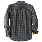 Dubinik® Mens Flannel Shirt Long Sleeve Button Down Plaid All Cotton Soft Brushed Flannel Shirt For Men Utility Casual Shirt #0030013