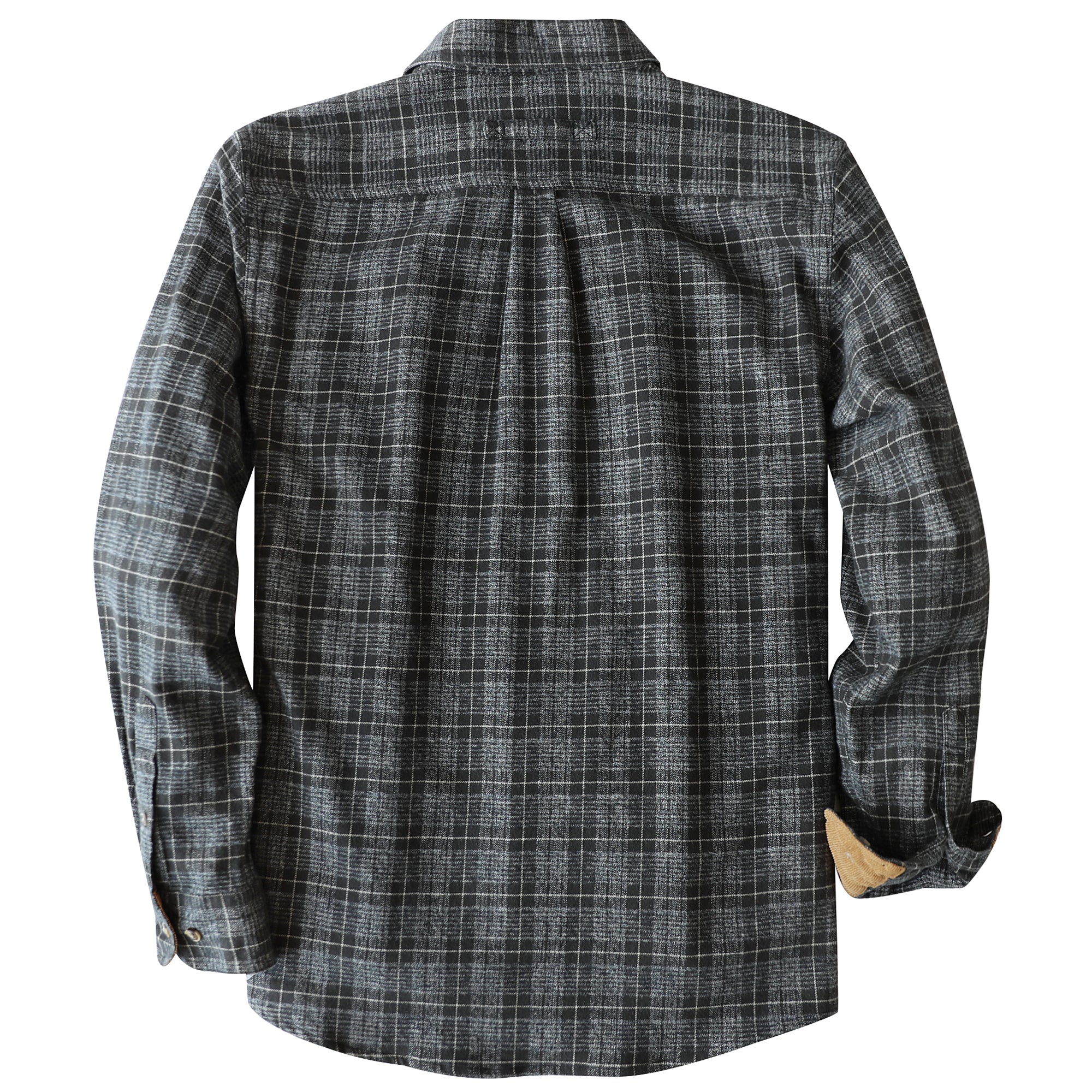 Dubinik® Mens Flannel Shirt Long Sleeve Button Down Plaid All Cotton Soft Brushed Flannel Shirt For Men Utility Casual Shirt #0030013