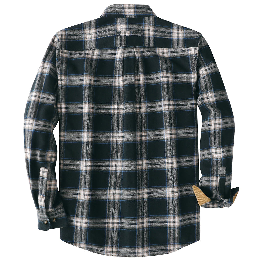 Dubinik® Mens Flannel Shirt Long Sleeve Button Down Plaid All Cotton Soft Brushed Flannel Shirt For Men Utility Casual Shirt #0030015