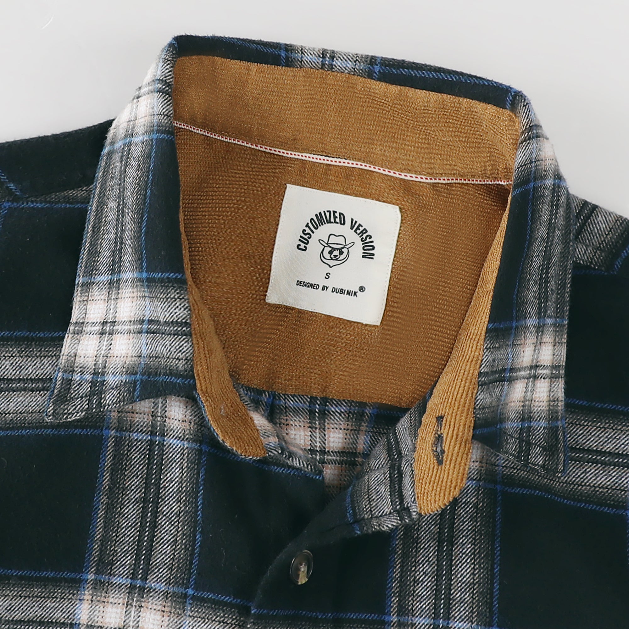 Dubinik® Mens Flannel Shirt Long Sleeve Button Down Plaid All Cotton Soft Brushed Flannel Shirt For Men Utility Casual Shirt #0030015