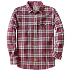 Dubinik® Mens Long Sleeve Midweight Flannel Shirt Warm Casual Soft Cotton Button Down Plaid Shirt #3410