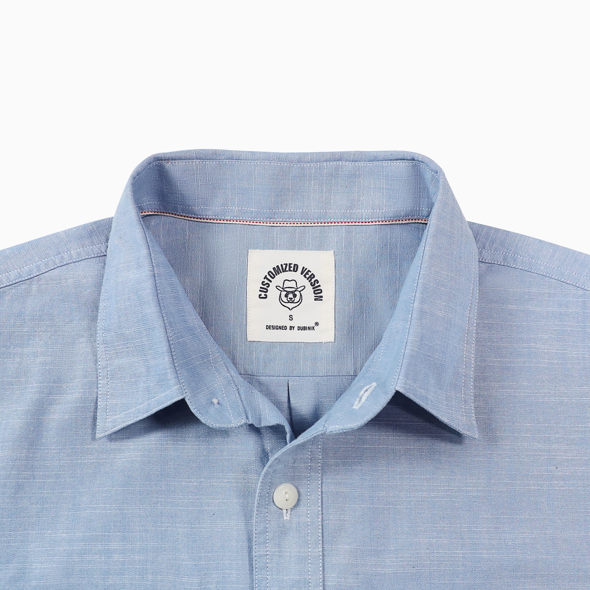 Dubinik® Sky Blue Solid Mens Short Sleeve Button Down Casual Cotton Regular Fit Lightweight Pocket Chambray Mens Button Down Short Sleeve#0057003