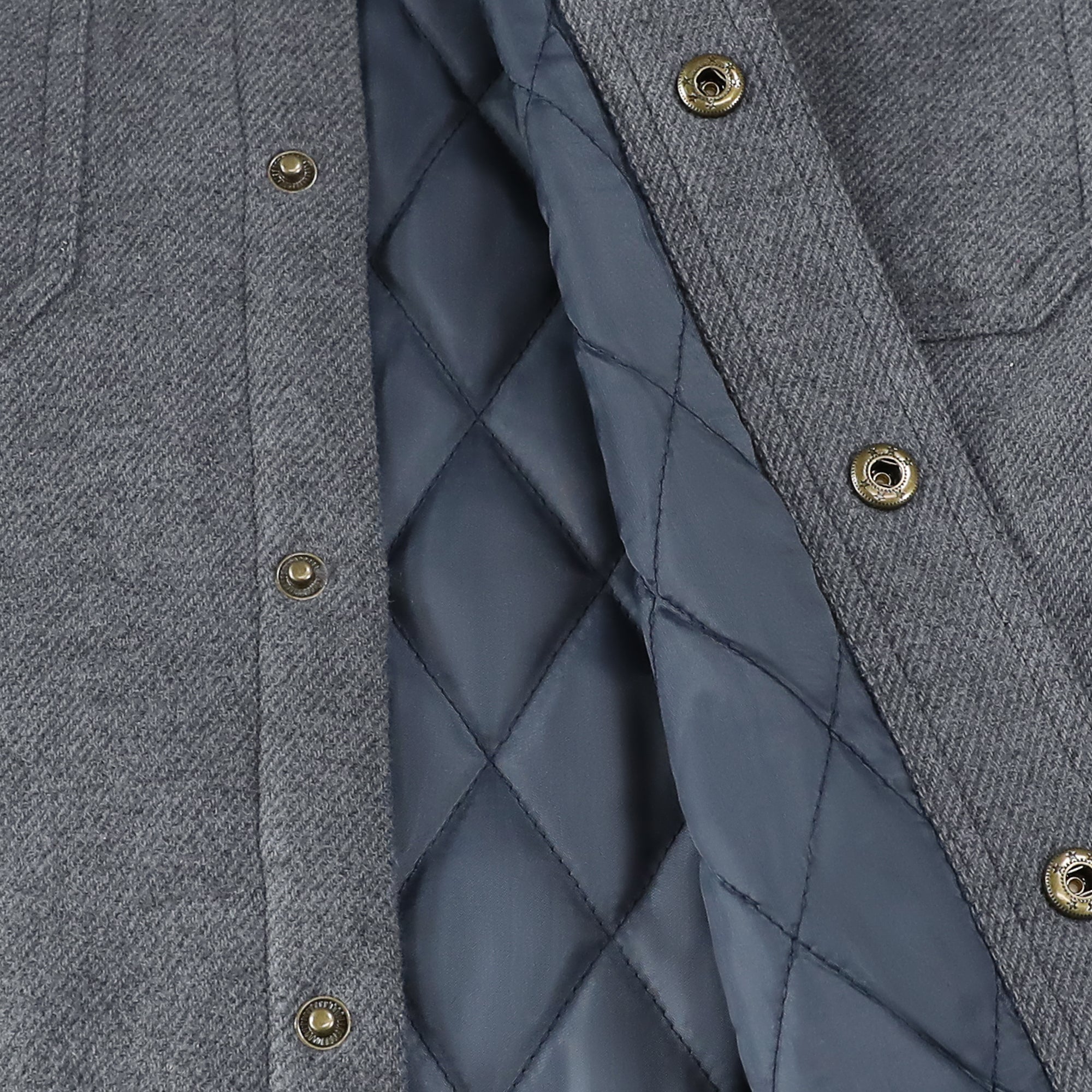 Dubinik® Men’s Overshirt Shacket – Cozy Warm-Lined Dark Gray Solid Plaid Flannel, Lightweight Casual Button-Down Long Sleeve Jacket #0181001