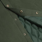 Dubinik® Men’s Overshirt Shacket – Cozy Warm-Lined Olive Green Solid Plaid Flannel, Lightweight Casual Button-Down Long Sleeve Jacket #0181004