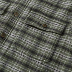 Dubinik® Men’s Overshirt Shacket – Cozy Warm-Lined Green Plaid Flannel, Lightweight Casual Button-Down Long Sleeve Jacket #0181008