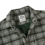 Dubinik® Men’s Overshirt Shacket – Cozy Warm-Lined Green Plaid Flannel, Lightweight Casual Button-Down Long Sleeve Jacket #0181008