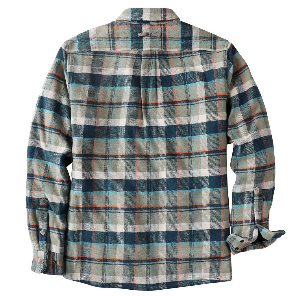 Dubinik® Men’s Overshirt Shacket – Cozy Warm-Lined Plaid Flannel, Lightweight Casual Button-Down Long Sleeve Jacket #0181012