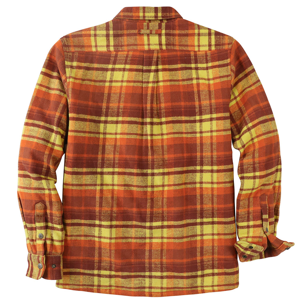 Dubinik® Men’s Overshirt Shacket – Cozy Warm-Lined Plaid Flannel, Lightweight Casual Button-Down Long Sleeve Jacket #0181013
