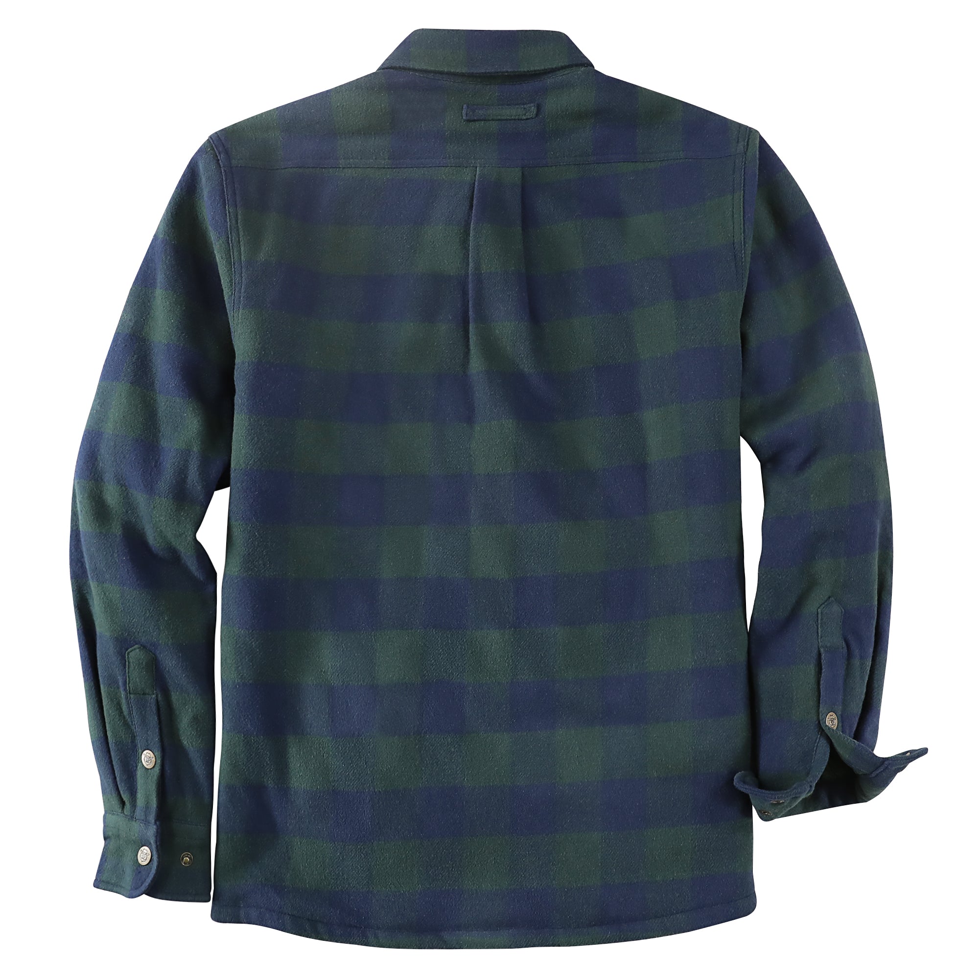 Dubinik® Men’s Overshirt Shacket – Cozy Warm-Lined Green Plaid Flannel, Lightweight Casual Button-Down Long Sleeve Jacket #0181016