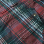 Dubinik® Men’s Overshirt Shacket – Cozy Warm-Lined Green Plaid Flannel, Lightweight Casual Button-Down Long Sleeve Jacket #0181014