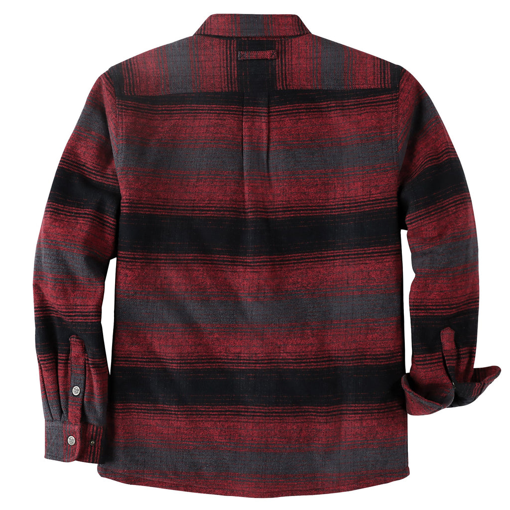 Dubinik® Men’s Overshirt Shacket – Cozy Warm-Lined Plaid Flannel, Lightweight Casual Button-Down Long Sleeve Jacket  #0181007