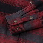 Dubinik® Men’s Overshirt Shacket – Cozy Warm-Lined Plaid Flannel, Lightweight Casual Button-Down Long Sleeve Jacket  #0181007