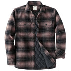 Dubinik® Mens Shacket Flannel Warm Lined Coats Lightweight Jacket Casual Plaid Flannel Shirt For Men Long Sleeve Button Down#0182009