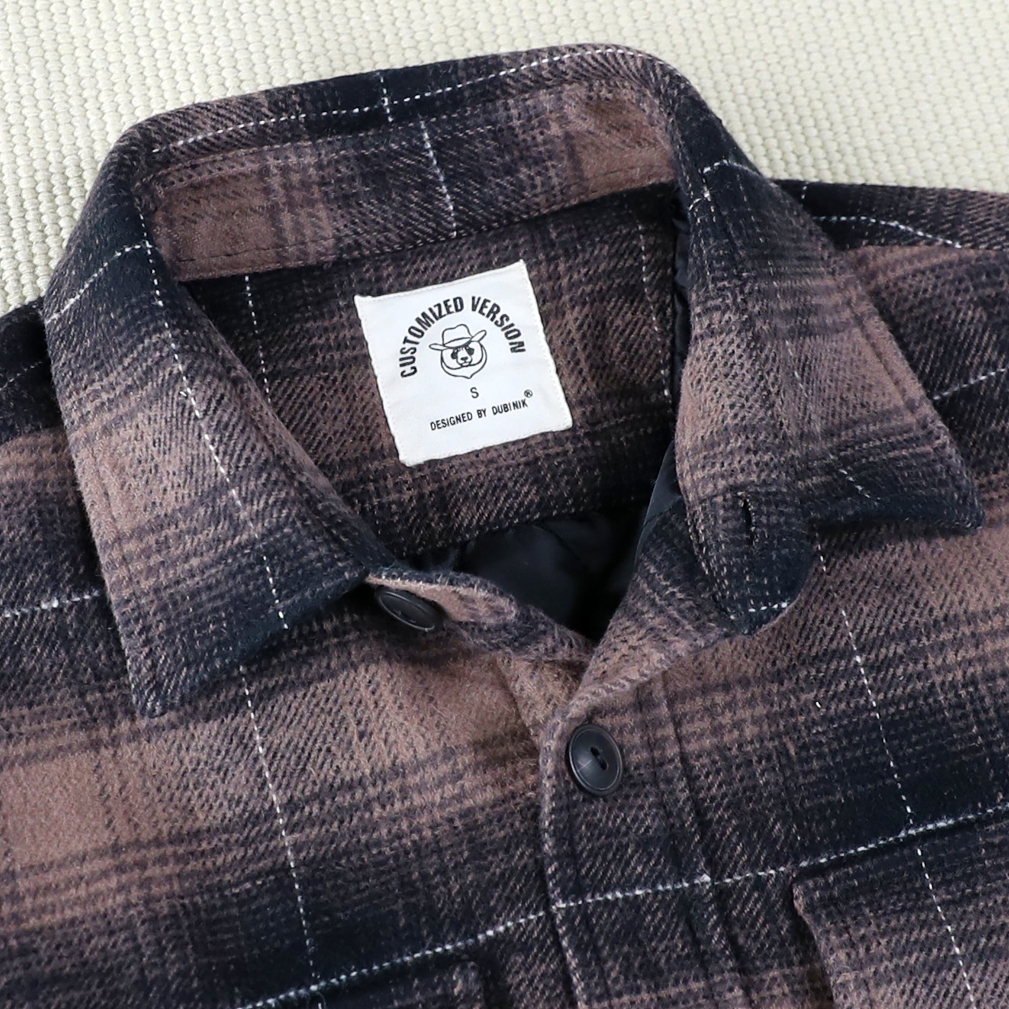 Dubinik® Mens Shacket Flannel Warm Lined Coats Lightweight Jacket Casual Plaid Flannel Shirt For Men Long Sleeve Button Down#0182009