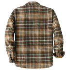 Dubinik® Mens Shacket Flannel Warm Lined Coats Lightweight Jacket Casual Plaid Flannel Shirt For Men Long Sleeve Button Down#0182008