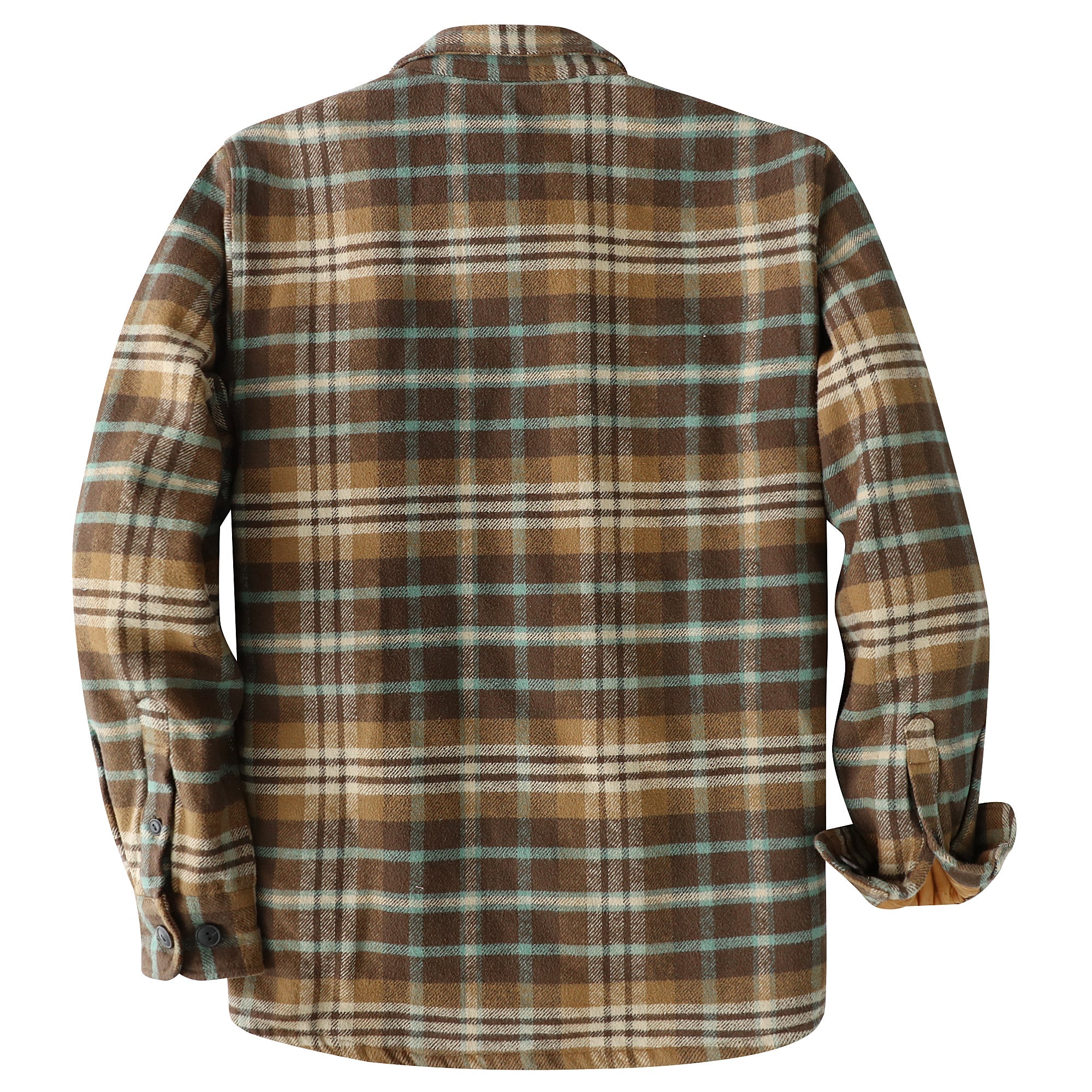 Dubinik® Mens Shacket Flannel Warm Lined Coats Lightweight Jacket Casual Plaid Flannel Shirt For Men Long Sleeve Button Down#0182008