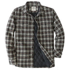 Dubinik® Mens Shacket Flannel Warm Lined Coats Lightweight Jacket Casual Plaid Flannel Shirt For Men Long Sleeve Button Down#0182015