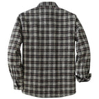 Dubinik® Mens Shacket Flannel Warm Lined Coats Lightweight Jacket Casual Plaid Flannel Shirt For Men Long Sleeve Button Down#0182015