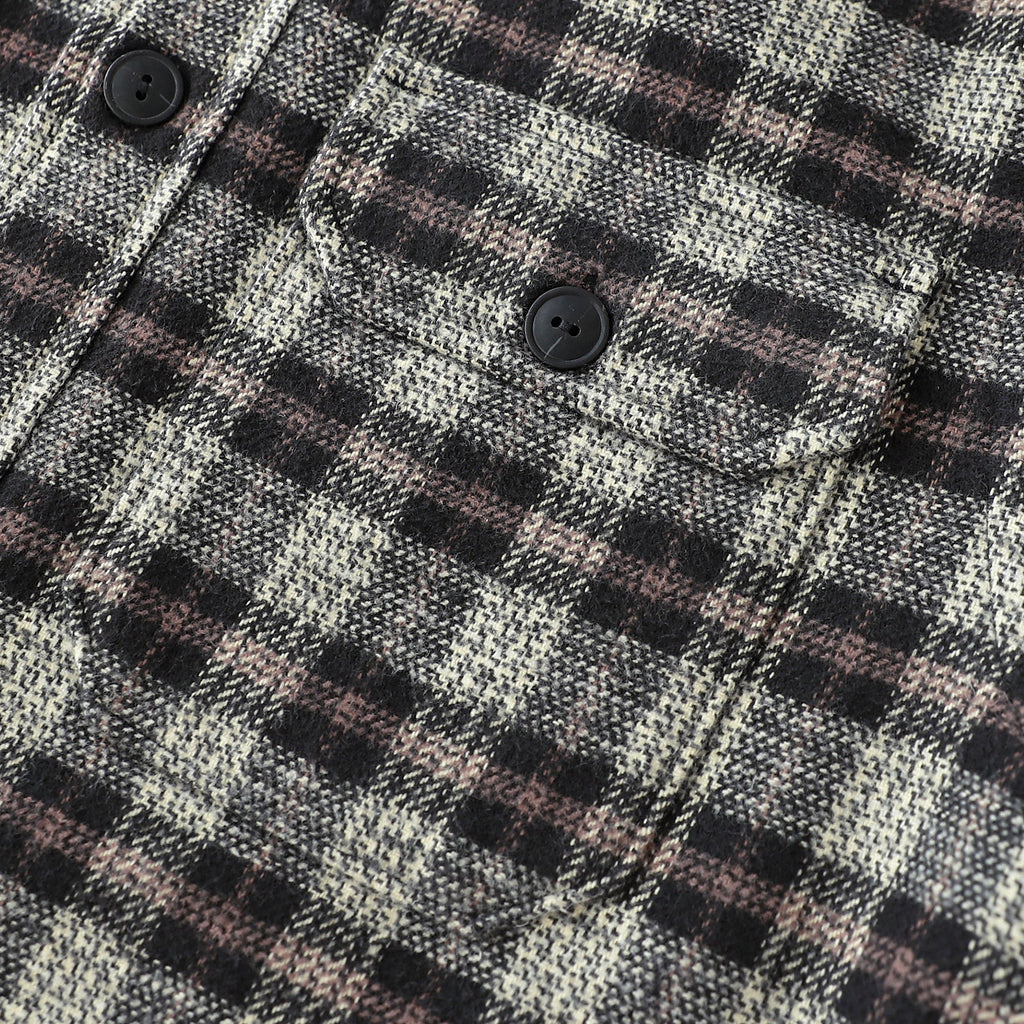 Dubinik® Mens Shacket Flannel Warm Lined Coats Lightweight Jacket Casual Plaid Flannel Shirt For Men Long Sleeve Button Down#0182015