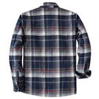 Dubinik® Mens Shacket Flannel Warm Lined Coats Lightweight Jacket Casual Plaid Flannel Shirt For Men Long Sleeve Button Down#0182004
