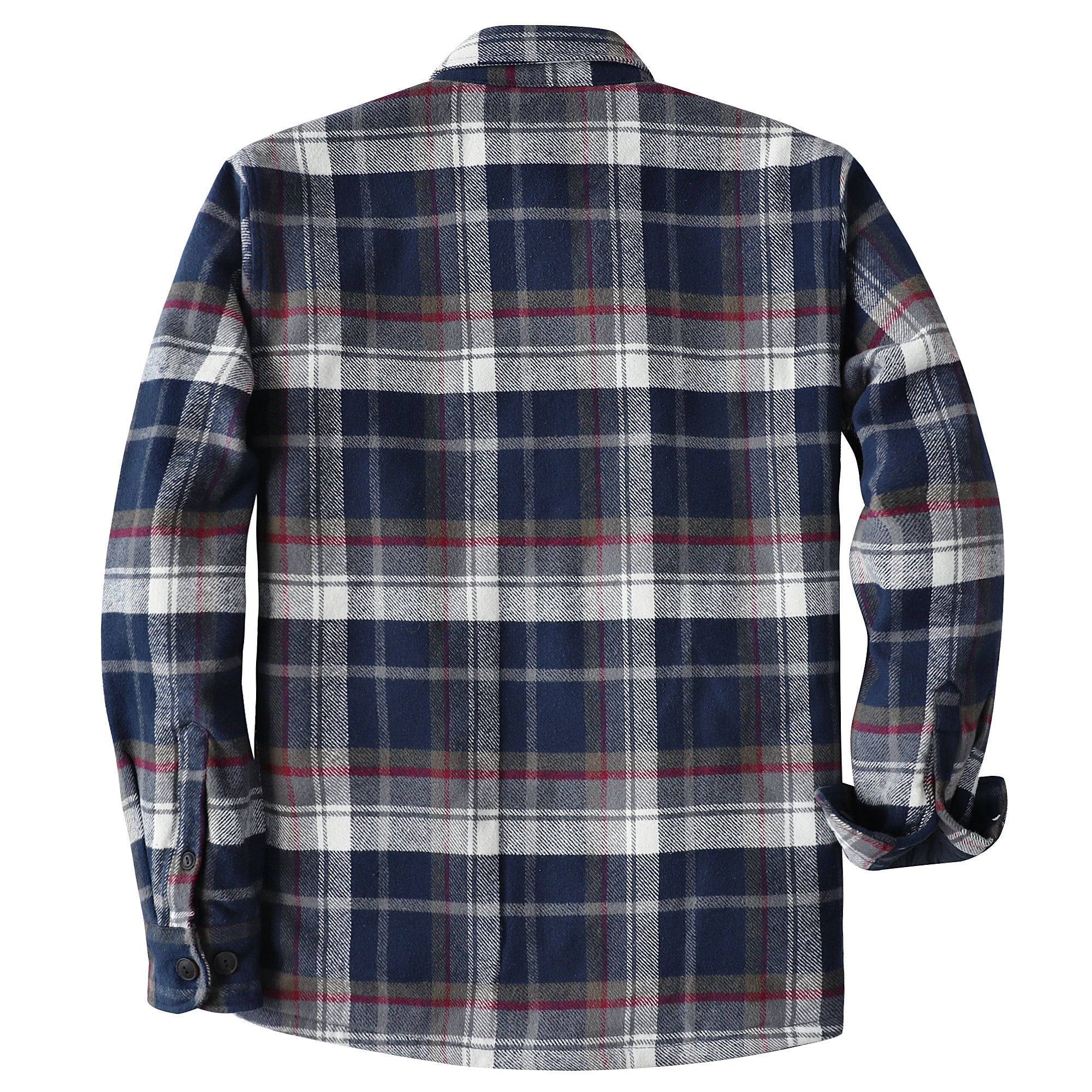 Dubinik® Mens Shacket Flannel Warm Lined Coats Lightweight Jacket Casual Plaid Flannel Shirt For Men Long Sleeve Button Down#0182004