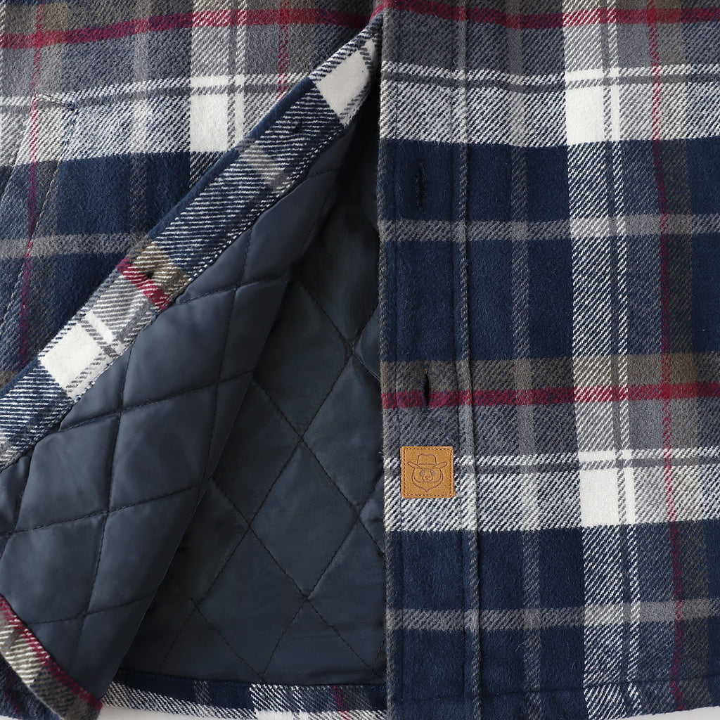 Dubinik® Mens Shacket Flannel Warm Lined Coats Lightweight Jacket Casual Plaid Flannel Shirt For Men Long Sleeve Button Down#0182004