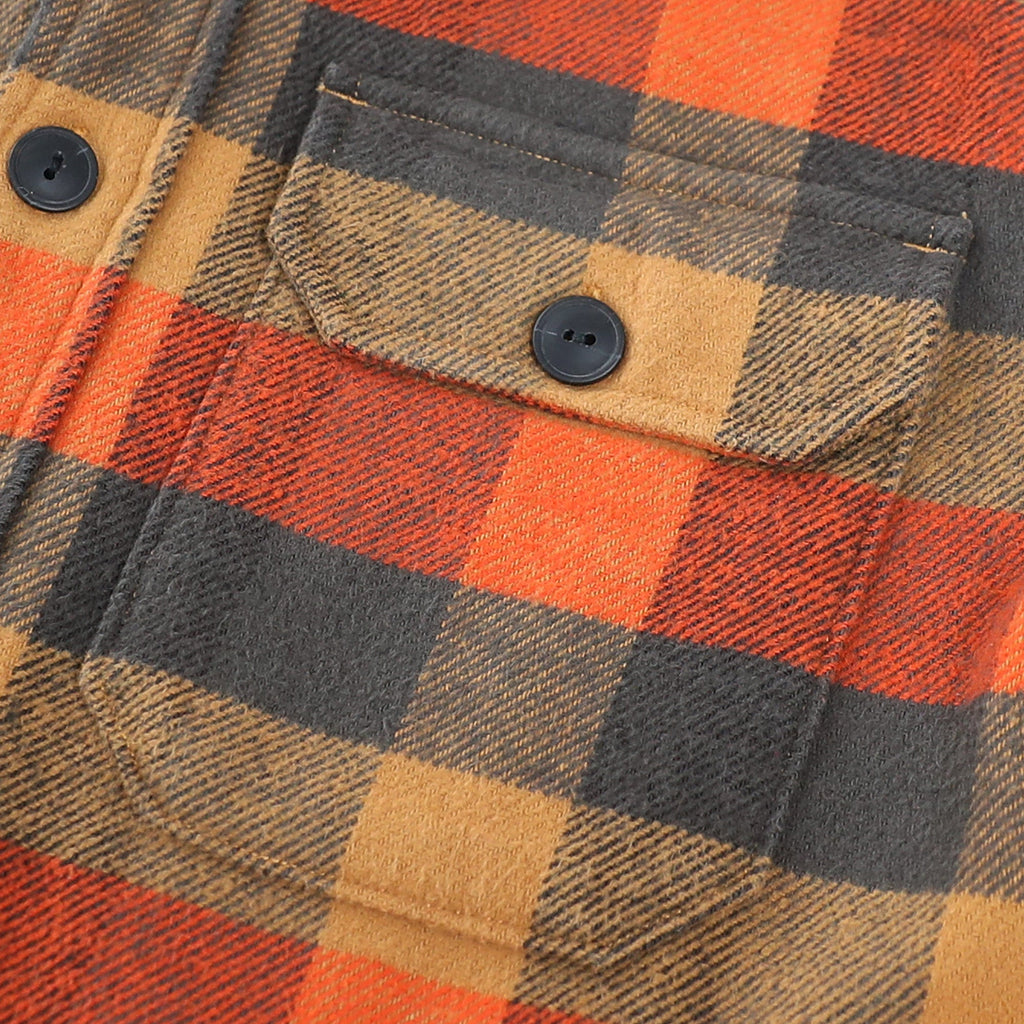 Dubinik® Mens Shacket Flannel Warm Lined Coats Lightweight Jacket Casual Plaid Flannel Shirt For Men Long Sleeve Button Down#0182011